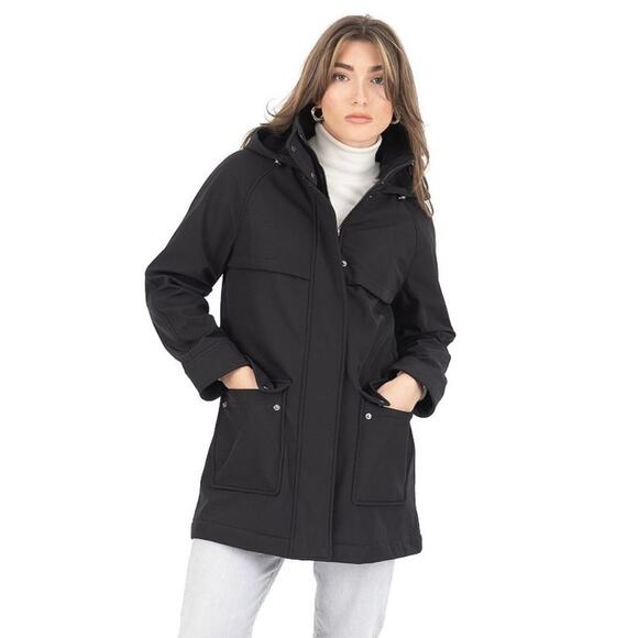 Nine West Large Black Softshell Water Resistant Jacket - Picture 1 of 14